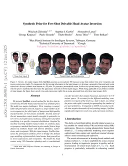 Synthetic Prior for Few-Shot Drivable Head Avatar Inversion