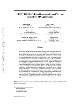 CULTURE3D: A Large-Scale and Diverse Dataset of Cultural Landmarks and Terrains for Gaussian-Based Scene Rendering