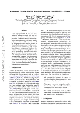 Harnessing Large Language Models for Disaster Management: A Survey