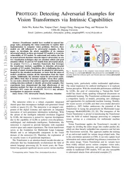 Protego: Detecting Adversarial Examples for Vision Transformers via Intrinsic Capabilities