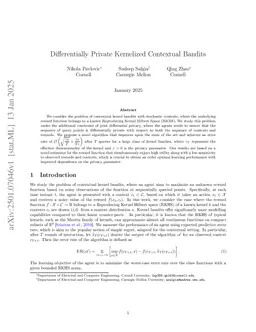 Differentially Private Kernelized Contextual Bandits