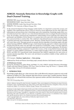 ADKGD: Anomaly Detection in Knowledge Graphs with Dual-Channel Training