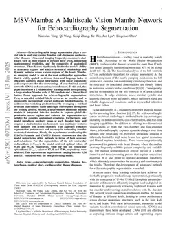 MSV-Mamba: A Multiscale Vision Mamba Network for Echocardiography Segmentation