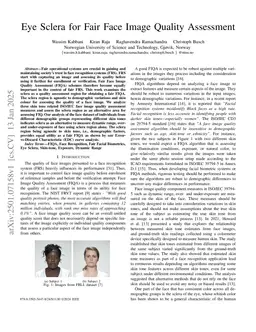 Eye Sclera for Fair Face Image Quality Assessment