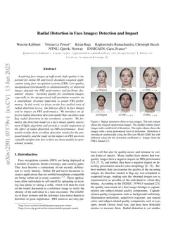 Radial Distortion in Face Images: Detection and Impact