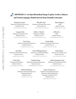 BIOMEDICA: An Open Biomedical Image-Caption Archive, Dataset, and Vision-Language Models Derived from Scientific Literature