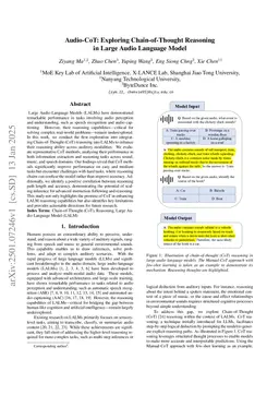 Audio-CoT: Exploring Chain-of-Thought Reasoning in Large Audio Language Model