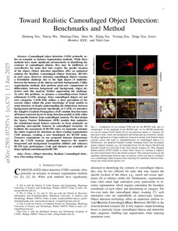 Toward Realistic Camouflaged Object Detection: Benchmarks and Method