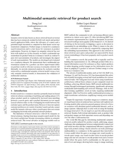 Multimodal semantic retrieval for product search