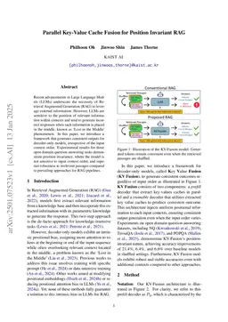 Parallel Key-Value Cache Fusion for Position Invariant RAG