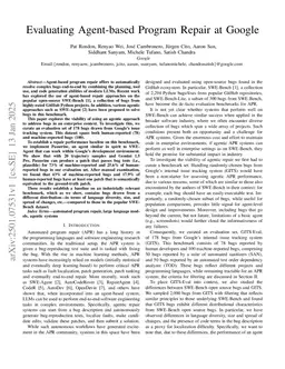 Evaluating Agent-based Program Repair at Google