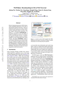 WebWalker: Benchmarking LLMs in Web Traversal