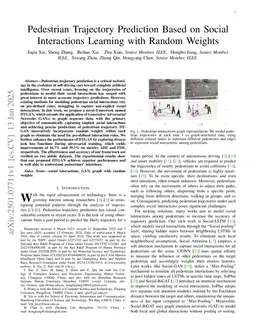 Pedestrian Trajectory Prediction Based on Social Interactions Learning With Random Weights