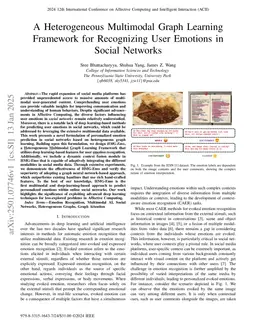A Heterogeneous Multimodal Graph Learning Framework for Recognizing User Emotions in Social Networks