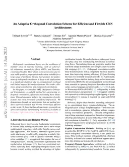 An Adaptive Orthogonal Convolution Scheme for Efficient and Flexible CNN Architectures