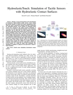 HydroelasticTouch: Simulation of Tactile Sensors with Hydroelastic Contact Surfaces