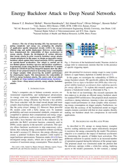Energy Backdoor Attack to Deep Neural Networks