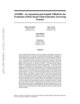 ASTRID -- An Automated and Scalable TRIaD for the Evaluation of RAG-based Clinical Question Answering Systems