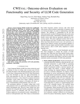 CWEval: Outcome-driven Evaluation on Functionality and Security of LLM Code Generation