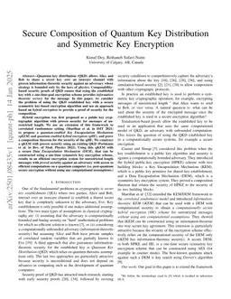 Secure Composition of Quantum Key Distribution and Symmetric Key Encryption