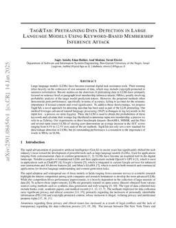 Tag&Tab: Pretraining Data Detection in Large Language Models Using Keyword-Based Membership Inference Attack