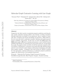 Molecular Graph Contrastive Learning with Line Graph