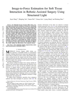 Image-to-Force Estimation for Soft Tissue Interaction in Robotic-Assisted Surgery Using Structured Light