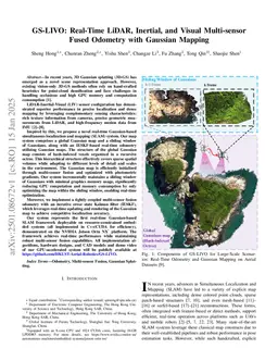 GS-LIVO: Real-Time LiDAR, Inertial, and Visual Multi-sensor Fused Odometry with Gaussian Mapping