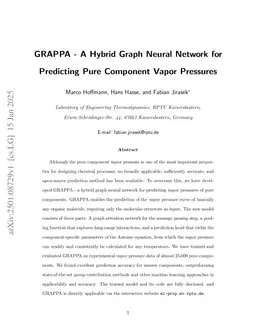 GRAPPA - A Hybrid Graph Neural Network for Predicting Pure Component Vapor Pressures
