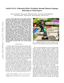 Social-LLaVA: Enhancing Robot Navigation through Human-Language Reasoning in Social Spaces
