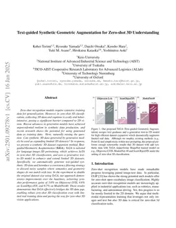 Text-guided Synthetic Geometric Augmentation for Zero-shot 3D Understanding