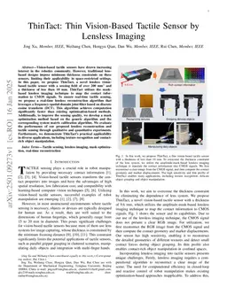 ThinTact:Thin Vision-Based Tactile Sensor by Lensless Imaging