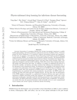 Physics-informed deep learning for infectious disease forecasting