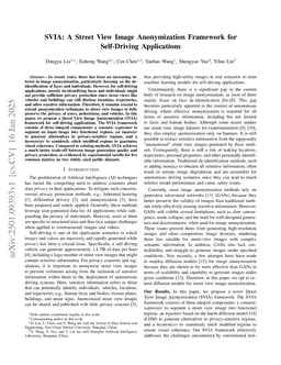 SVIA: A Street View Image Anonymization Framework for Self-Driving Applications