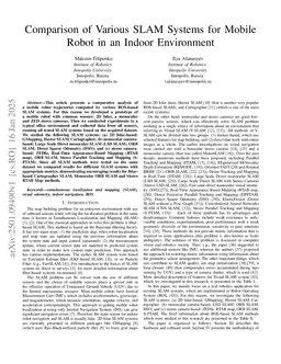 Comparison of Various SLAM Systems for Mobile Robot in an Indoor Environment