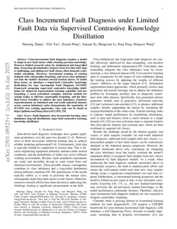 Class Incremental Fault Diagnosis under Limited Fault Data via Supervised Contrastive Knowledge Distillation