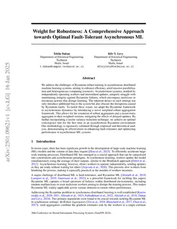 Weight for Robustness: A Comprehensive Approach towards Optimal Fault-Tolerant Asynchronous ML