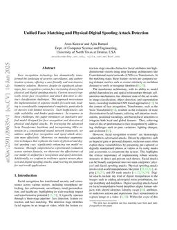 Unified Face Matching and Physical-Digital Spoofing Attack Detection