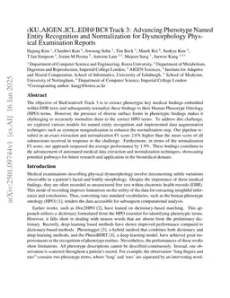 KU AIGEN ICL EDI@BC8 Track 3: Advancing Phenotype Named Entity Recognition and Normalization for Dysmorphology Physical Examination Reports