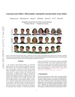 GaussianAvatar-Editor: Photorealistic Animatable Gaussian Head Avatar Editor