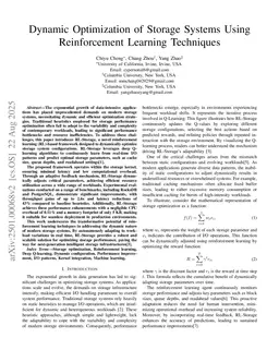 Dynamic Optimization of Storage Systems Using Reinforcement Learning Techniques