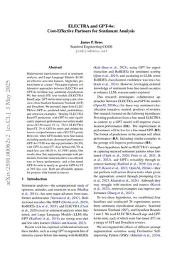 ELECTRA and GPT-4o: Cost-Effective Partners for Sentiment Analysis