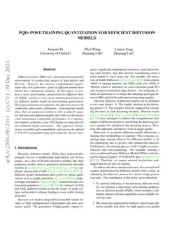 PQD: Post-training Quantization for Efficient Diffusion Models