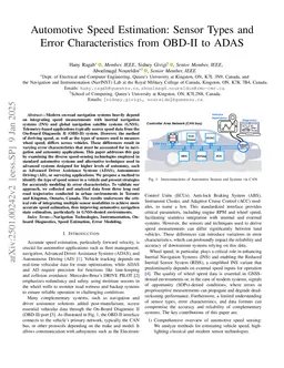Automotive Speed Estimation: Sensor Types and Error Characteristics from OBD-II to ADAS