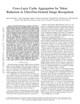 Cross-Layer Cache Aggregation for Token Reduction in Ultra-Fine-Grained Image Recognition