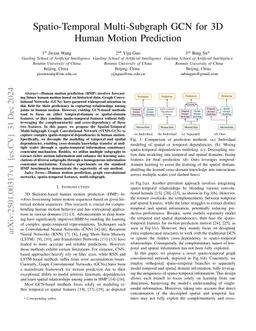 Spatio-Temporal Multi-Subgraph GCN for 3D Human Motion Prediction