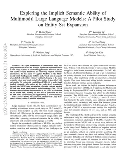 Exploring the Implicit Semantic Ability of Multimodal Large Language Models: A Pilot Study on Entity Set Expansion