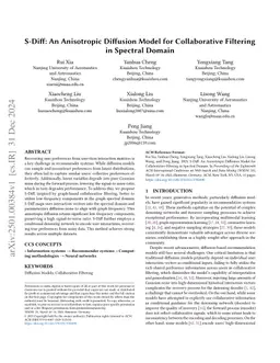 S-Diff: An Anisotropic Diffusion Model for Collaborative Filtering in Spectral Domain