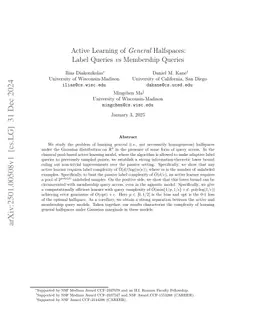 Active Learning of General Halfspaces: Label Queries vs Membership Queries