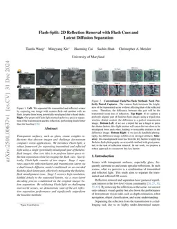Flash-Split: 2D Reflection Removal with Flash Cues and Latent Diffusion Separation